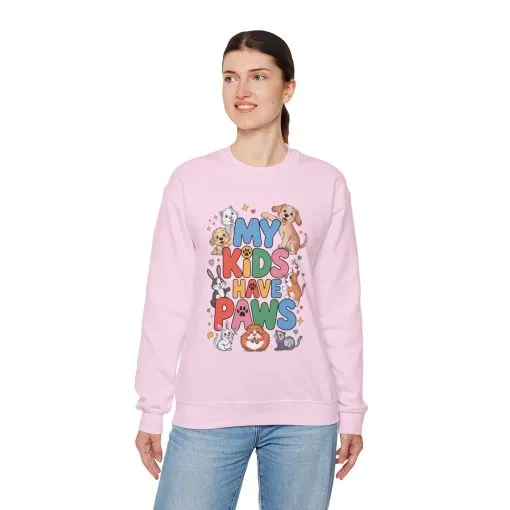 My Kids Have Paws Sweatshirt, Pet Lover Gift, Cute Animal Shirt, Cute Pet Mom Tee, Animal Parent T-Shirt, Gift for Animal Lovers - Image 28