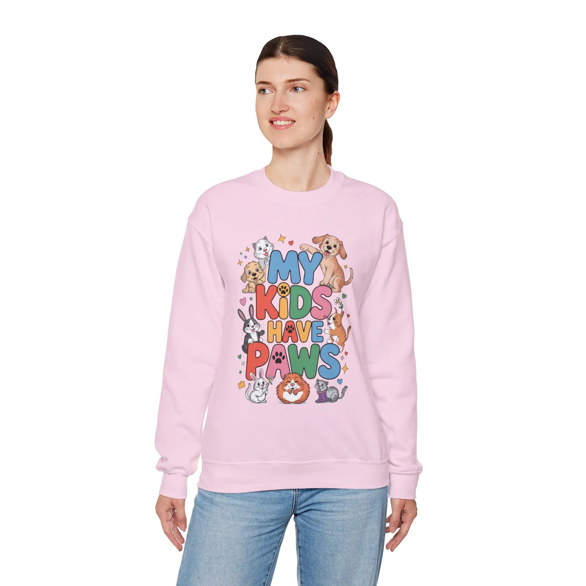 My Kids Have Paws Sweatshirt, Pet Lover Gift, Cute Animal Shirt, Cute Pet Mom Tee, Animal Parent T-Shirt, Gift for Animal Lovers - Image 28