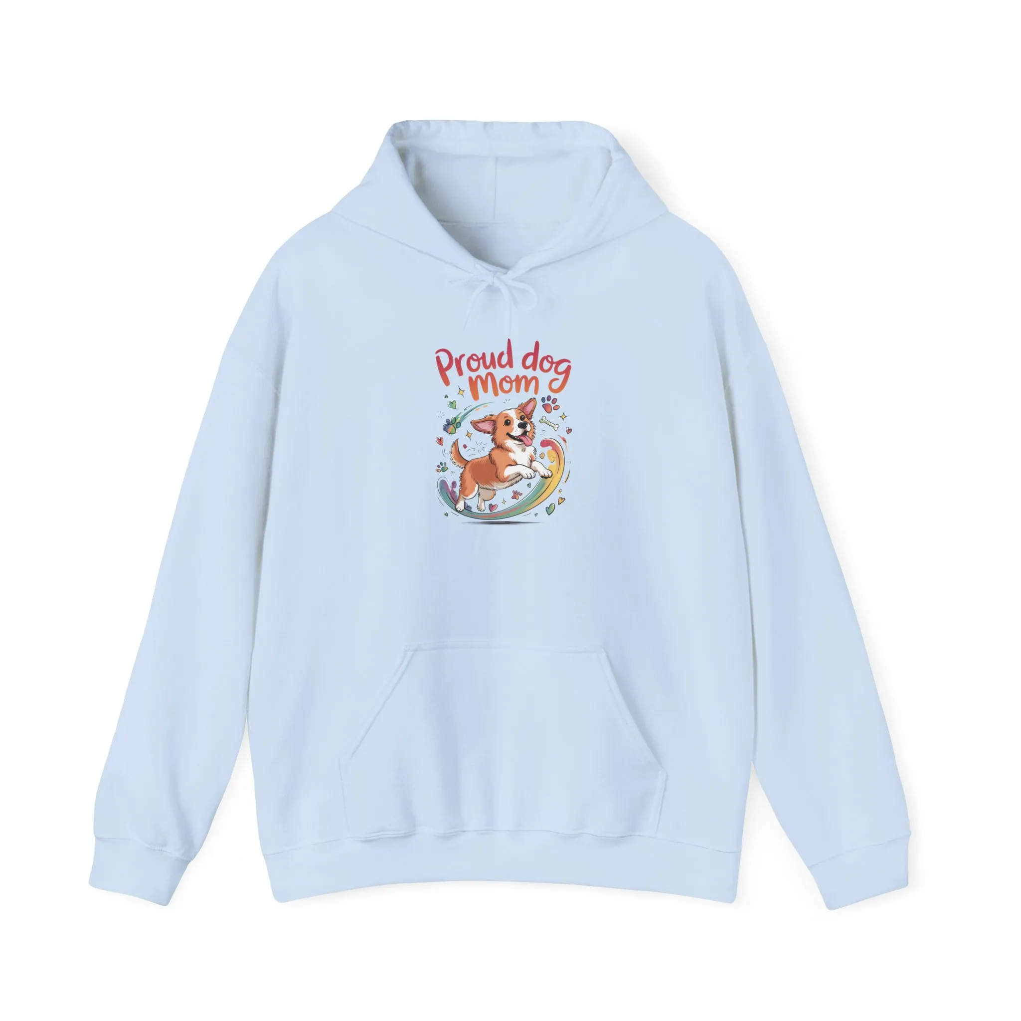 Proud Dog Mom Hoodie, Gift for Dog Owners, Dog Lover Apparel, Mother's Day Gift, Hooded Sweatshirt, Corgi Rainbow Print - Image 17