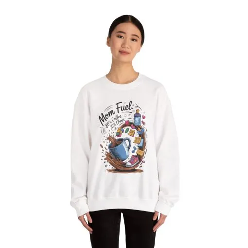 Mom Fuel Unisex Crewneck Sweatshirt, Perfect for Coffee Lovers, Gifts for Moms, Cozy Casual Wear, Funny Graphic Sweatshirt, Mother's Day - Image 7