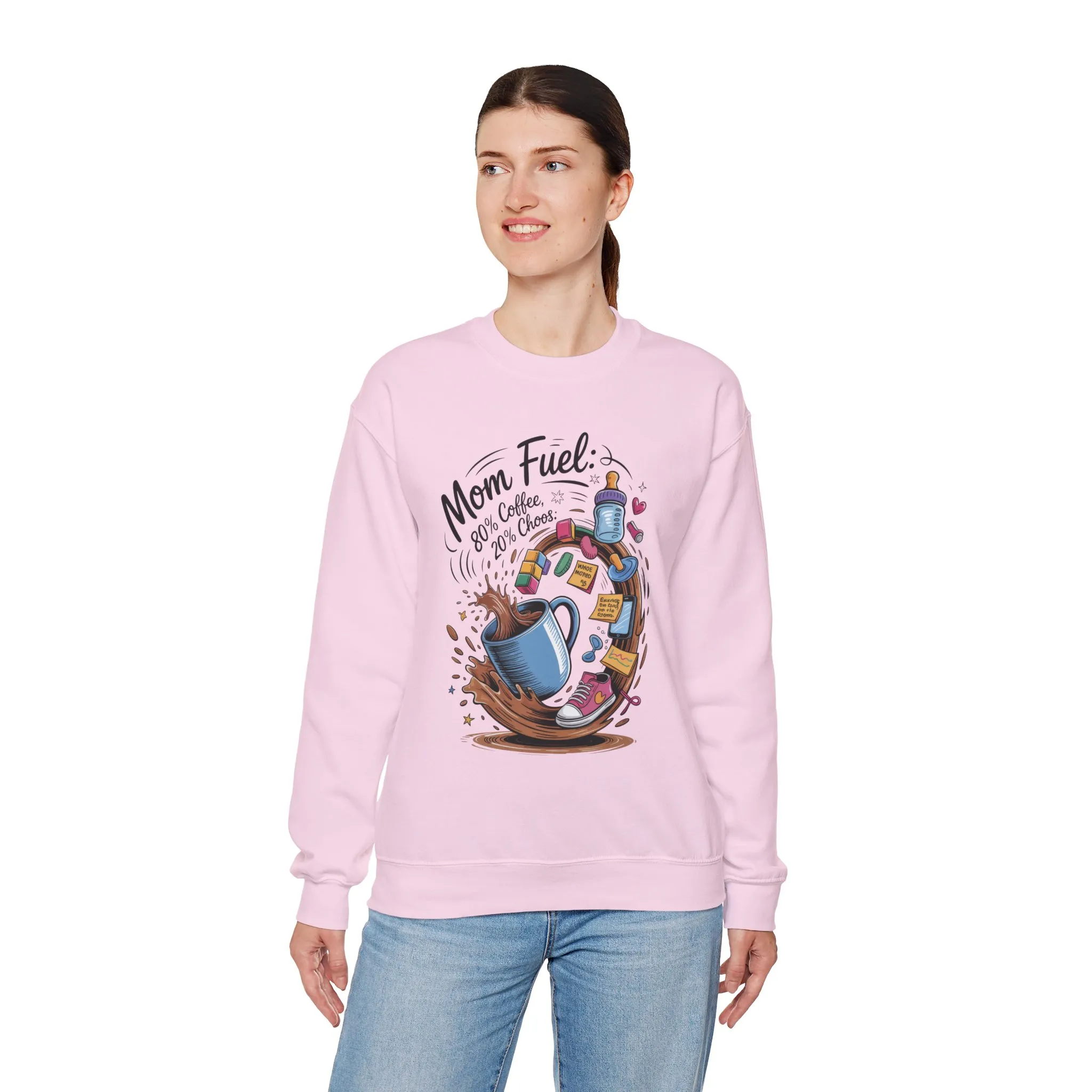Mom Fuel Unisex Crewneck Sweatshirt, Perfect for Coffee Lovers, Gifts for Moms, Cozy Casual Wear, Funny Graphic Sweatshirt, Mother's Day - Image 31