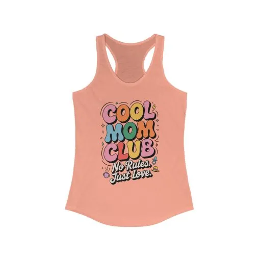 Cool Mom Club Racerback Tank, Gift for Moms, Mother's Day Gift, No Rules Just Love, Retro Colorful Unisex Heavy Blend Crewneck - Image 3