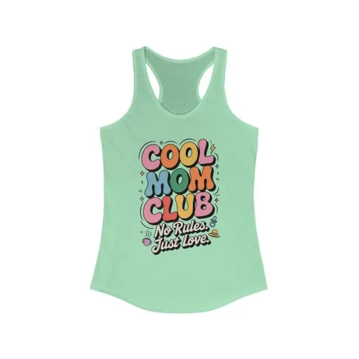 Cool Mom Club Racerback Tank, Gift for Moms, Mother's Day Gift, No Rules Just Love, Retro Colorful Unisex Heavy Blend Crewneck - Image 7