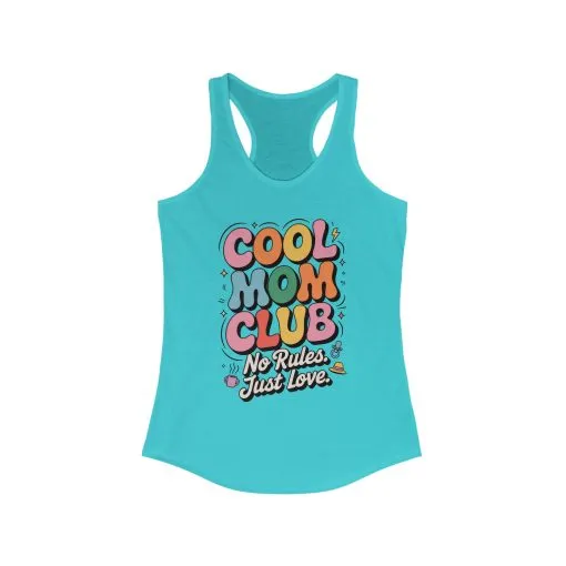 Cool Mom Club Racerback Tank, Gift for Moms, Mother's Day Gift, No Rules Just Love, Retro Colorful Unisex Heavy Blend Crewneck - Image 9