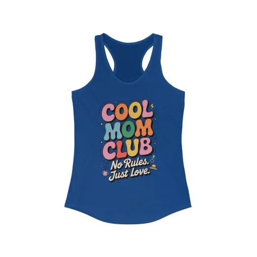 Cool Mom Club Racerback Tank, Gift for Moms, Mother's Day Gift, No Rules Just Love, Retro Colorful Unisex Heavy Blend Crewneck - Image 11