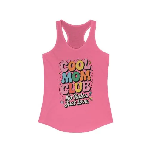 Cool Mom Club Racerback Tank, Gift for Moms, Mother's Day Gift, No Rules Just Love, Retro Colorful Unisex Heavy Blend Crewneck - Image 15