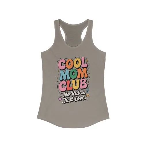Cool Mom Club Racerback Tank, Gift for Moms, Mother's Day Gift, No Rules Just Love, Retro Colorful Unisex Heavy Blend Crewneck - Image 17
