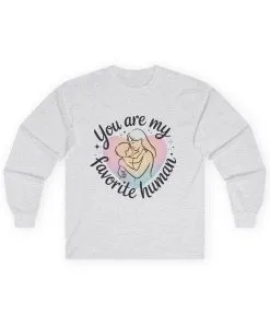 You Are My Favorite Human Mom and Baby Shirt, Unisex Ultra Cotton Long Sleeve Tee, Mother's Day Gift, Cute Heart Design