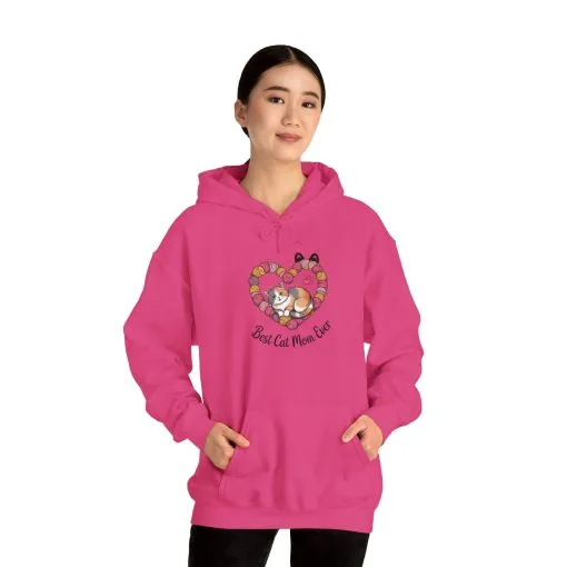 Best Cat Mom Ever Hoodie, Cozy Sweatshirt for Cat Lovers, Gift for Cat Moms, Feline Themed Apparel, Pet Lover Hoodie, Mother's Day Gift - Image 26