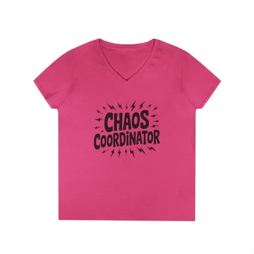 Chaos Coordinator Ladies' V-Neck T-Shirt, Funny Gift for Moms, Mother's Day Gift, Teacher Shirt, Casual Graphic Tee, Women's Gift Idea - Image 13