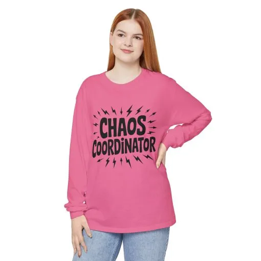 Chaos Coordinator Shirt Unisex Long Sleeve Tee, Funny Mom Life Gift, Mothers Day Shirt, Gifts for Team Leaders, Humor Apparel - Image 24