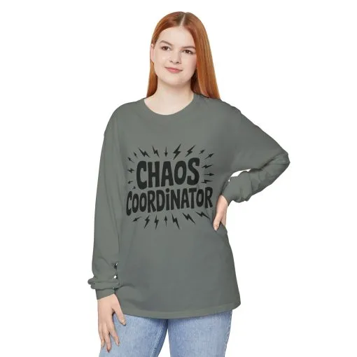 Chaos Coordinator Shirt Unisex Long Sleeve Tee, Funny Mom Life Gift, Mothers Day Shirt, Gifts for Team Leaders, Humor Apparel - Image 38