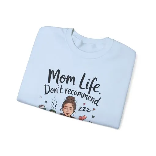 Mom Life Crewneck Sweatshirt, New Mom Gift, Cozy Everyday Wear, Funny Parent Apparel, Tired Mama Humor Tee - Image 38