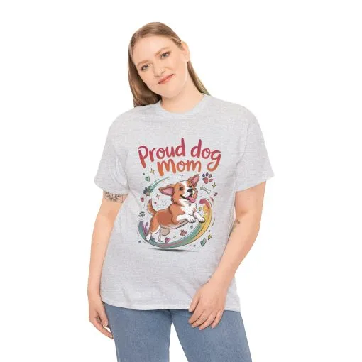 Proud Dog Mom Tee, Cute Pet Lover Shirt, Animal Lover Gift, Dog Mom T-Shirt, Funny Dog Apparel, Gift for Pet Owners, T-Shirt for Pet Moms - Image 5