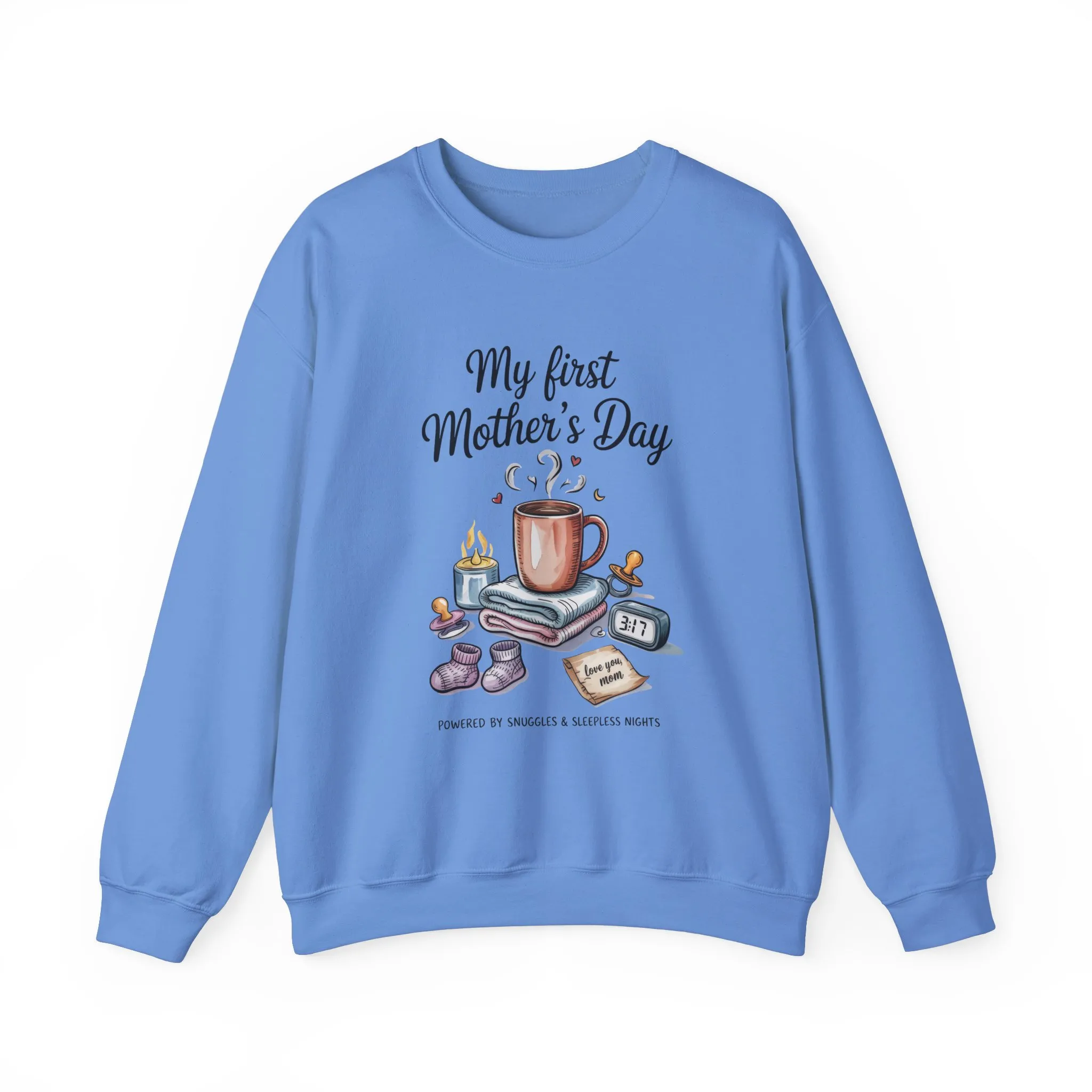 My First Mother's Day Sweatshirt, Cozy Crewneck for Moms, Gift for New Mothers, Baby Shower Tee, Snuggles & Sleepless Nights - Image 17