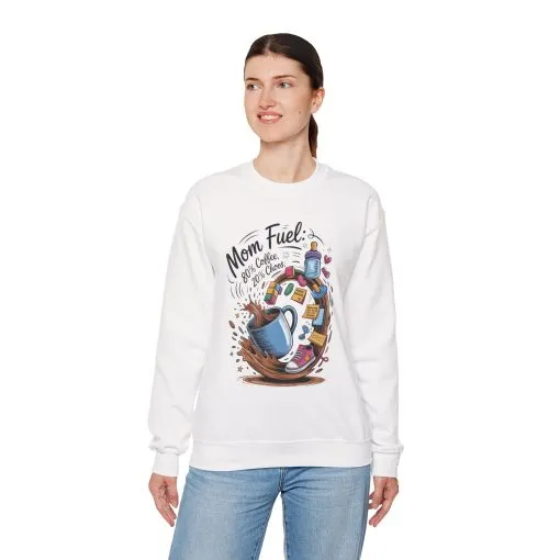 Mom Fuel Unisex Crewneck Sweatshirt, Perfect for Coffee Lovers, Gifts for Moms, Cozy Casual Wear, Funny Graphic Sweatshirt, Mother's Day - Image 8