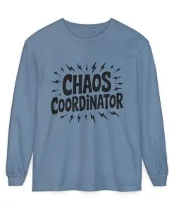 Chaos Coordinator Shirt Unisex Long Sleeve Tee, Funny Mom Life Gift, Mothers Day Shirt, Gifts for Team Leaders, Humor Apparel