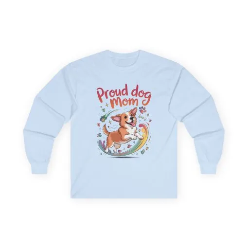 Proud Dog Mom Long Sleeve Tee, Cute Pet Lover Shirt, Gifts for Dog Owners, Mother's Day, Animal Lover Apparel, Dog Mom Apparel - Image 4
