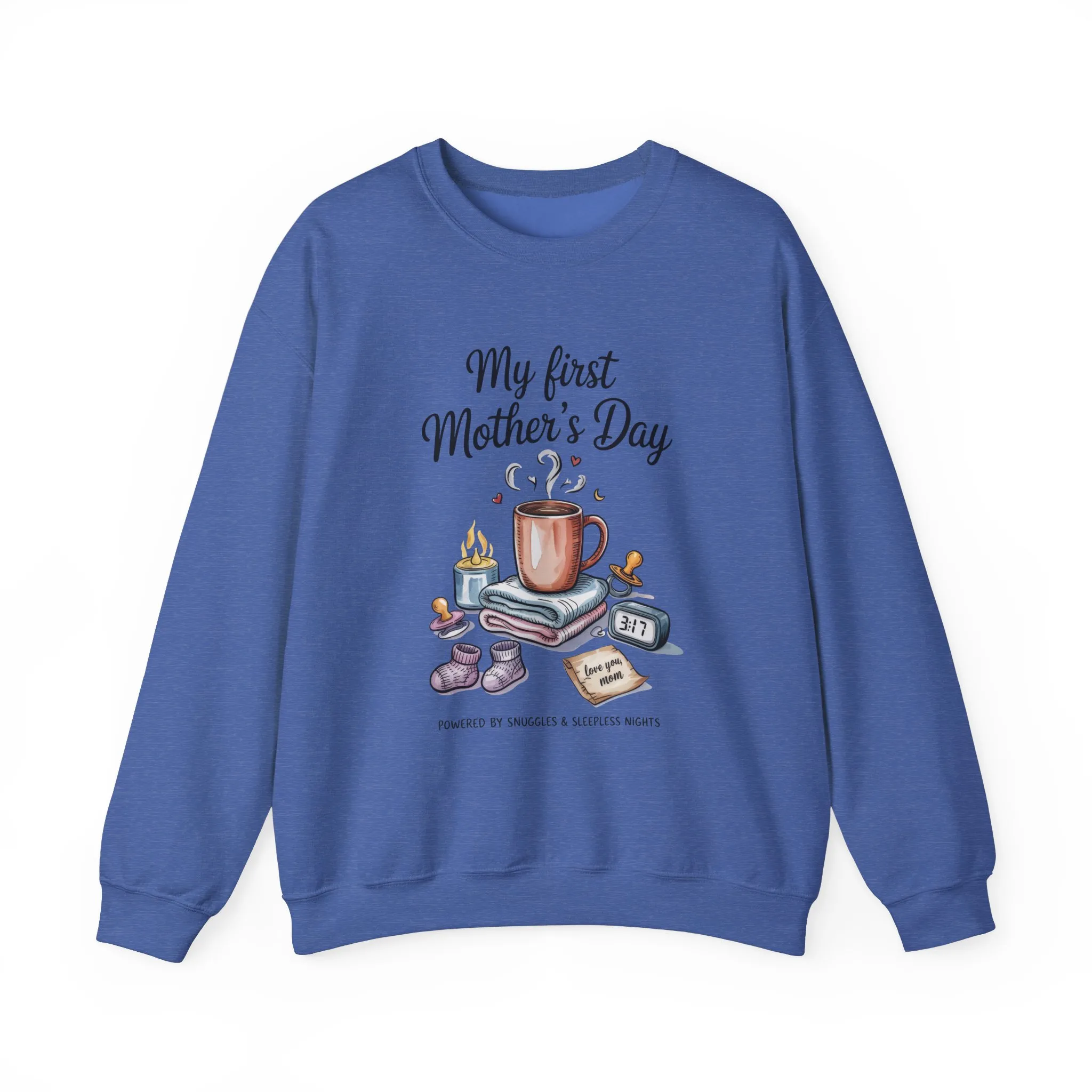 My First Mother's Day Sweatshirt, Cozy Crewneck for Moms, Gift for New Mothers, Baby Shower Tee, Snuggles & Sleepless Nights - Image 21