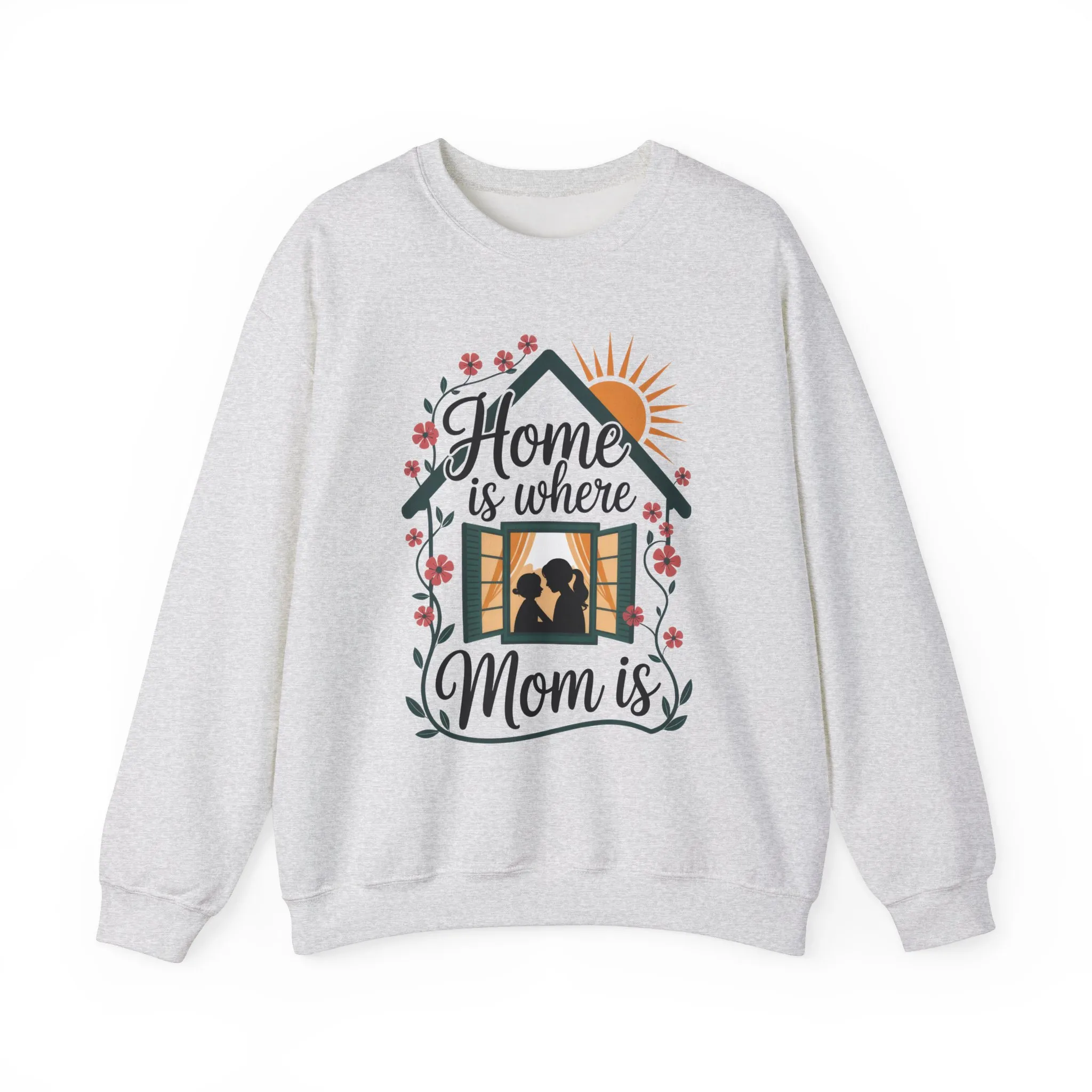 Home Is Where Mom Is Sweatshirt, Mother's Day Cotton Sweatshirt, Cute Family Gift for Mom, Sentimental Mom Gift, mother's day Gift - Image 7