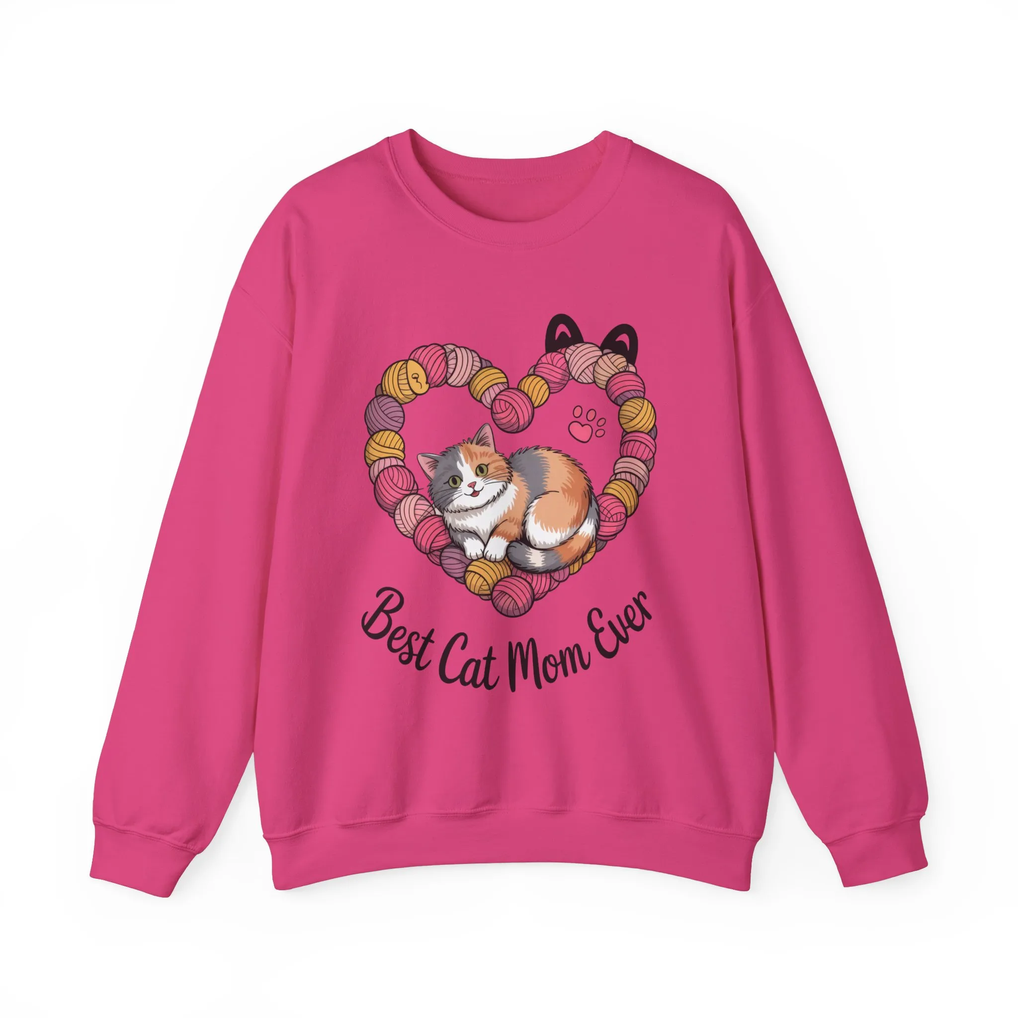 Best Cat Mom Ever Sweatshirt, Cozy Cat Lover Gift, Mother's Day Apparel, Pet Owner Sweatshirt, Cute Gift for Cat Moms, Yarn Themed - Image 25