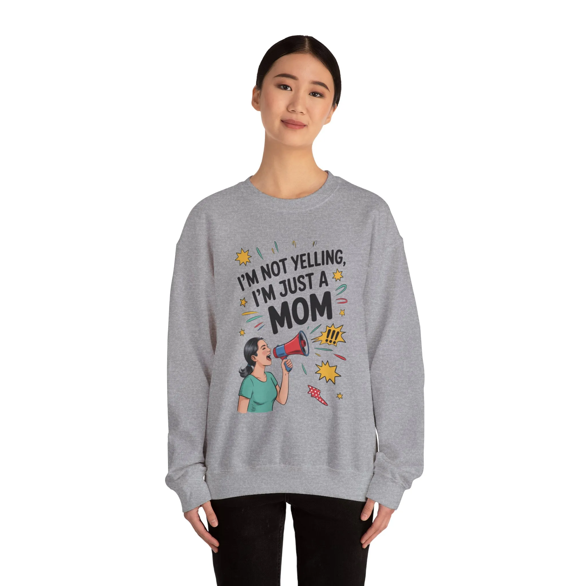 Funny Mom Sweatshirt, I'm Not Yelling I'm Just a Mom, Mother's Day Gift, Loud Mom Life Sweatshirt, Mother's Day Apparel, Family Humor Shirt - Image 12
