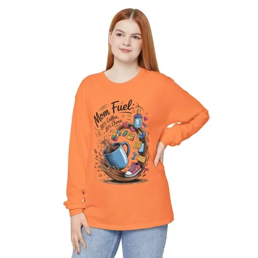 Mom Fuel Long Sleeve T-Shirt, Coffee Lovers Gift, Mother's Day Apparel, Cute Mom Shirt, Coffee Lover Mom Life Top, Coffee Lover's Tee - Image 22