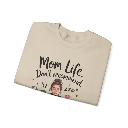 Mom Life Crewneck Sweatshirt, New Mom Gift, Cozy Everyday Wear, Funny Parent Apparel, Tired Mama Humor Tee - Image 10
