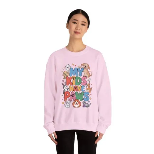 My Kids Have Paws Sweatshirt, Pet Lover Gift, Cute Animal Shirt, Cute Pet Mom Tee, Animal Parent T-Shirt, Gift for Animal Lovers - Image 27