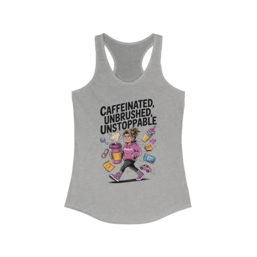 Caffeinated Mom Tank, Funny Mom Life Quote, Mother's Day Gift,New Mother Tired Mother Gift, Coffee Lover Gift, Coffee Addict Mom - Image 5
