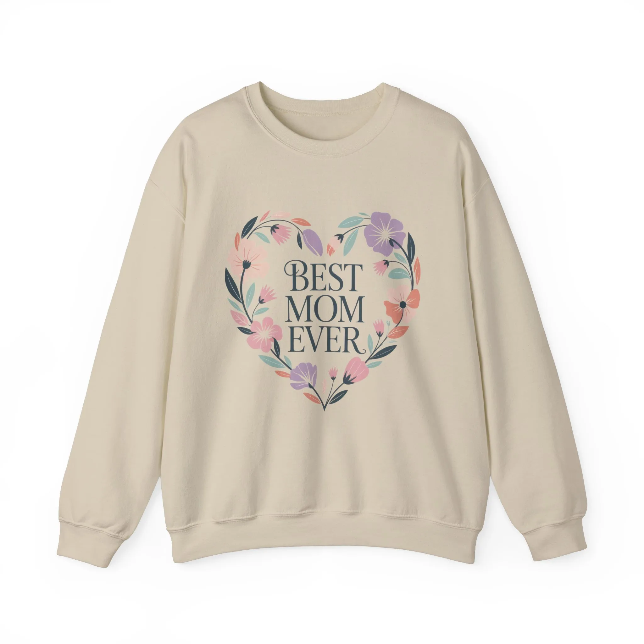 Best Mom Ever Sweatshirt - Perfect Gift for Mother's Day, Cozy Crewneck, Floral Design, Women's Gift, New Mom Gift - Image 16