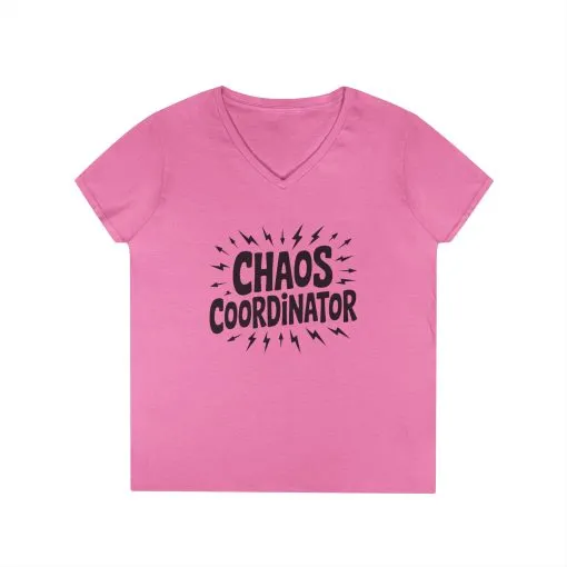 Chaos Coordinator Ladies' V-Neck T-Shirt, Funny Gift for Moms, Mother's Day Gift, Teacher Shirt, Casual Graphic Tee, Women's Gift Idea - Image 11