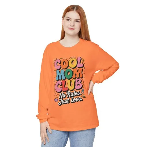 Cool Mom Club Long Sleeve T-Shirt, Funny Mom Tee, Gift for Moms, Mother's Day Gift, No Rules Just Love Quote Tee - Image 22