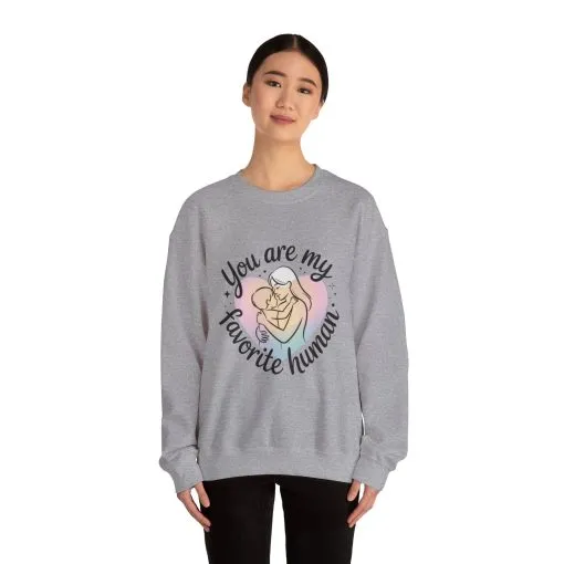 You Are My Favorite Human Mom Sweatshirt, Cute Pastel Heavy Blend Crewneck for Mothers Day, Cozy Gift for Moms, Mothers Day Gift - Image 8
