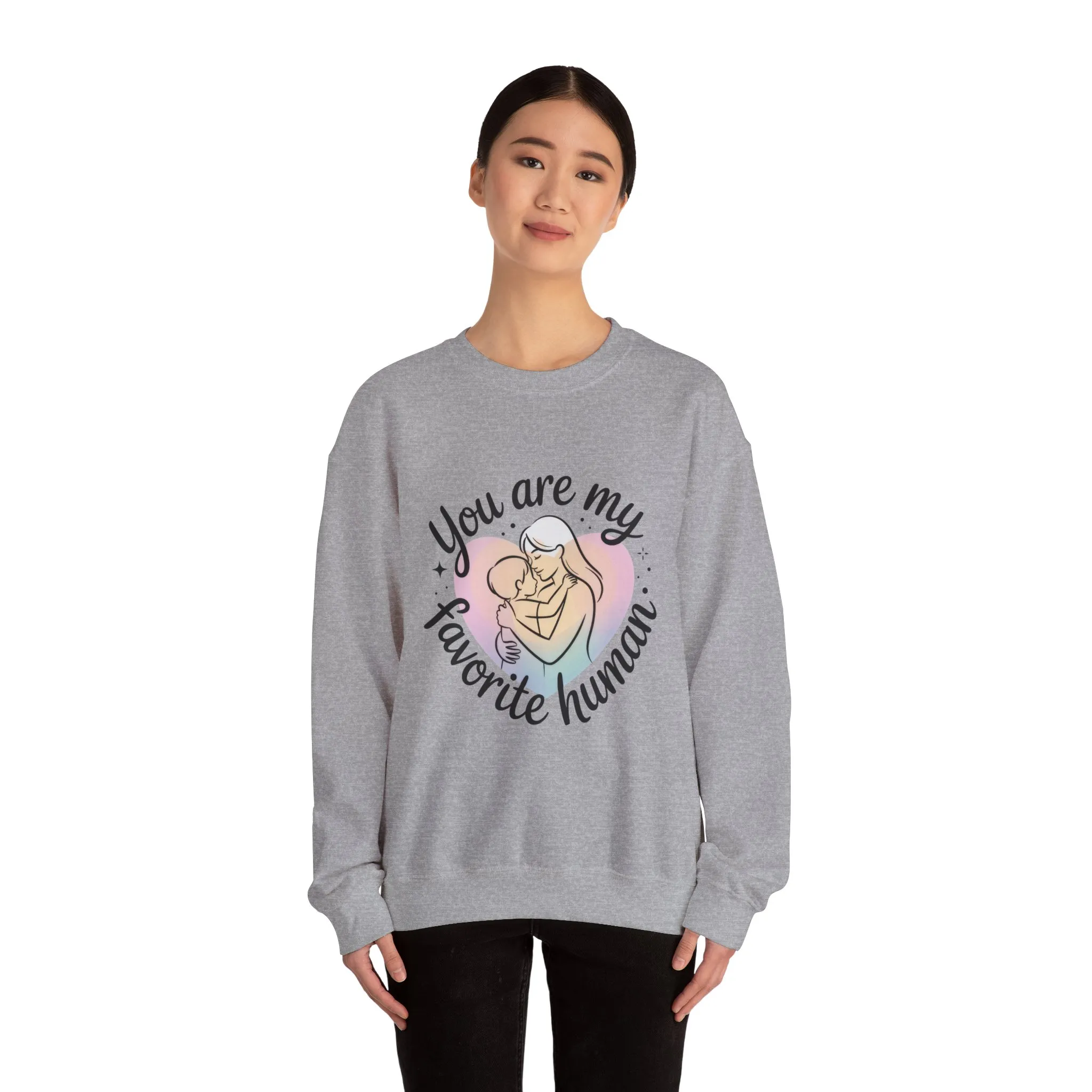 You Are My Favorite Human Mom Sweatshirt, Cute Pastel Heavy Blend Crewneck for Mothers Day, Cozy Gift for Moms, Mothers Day Gift - Image 8