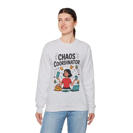 Chaos Coordinator Sweatshirt, Funny Mom Life Sweatshirt ,Gift for Busy Moms, Multitasking Mom Gift, Mom Life Sweatshirt, Mother's Day Gift - Image 4