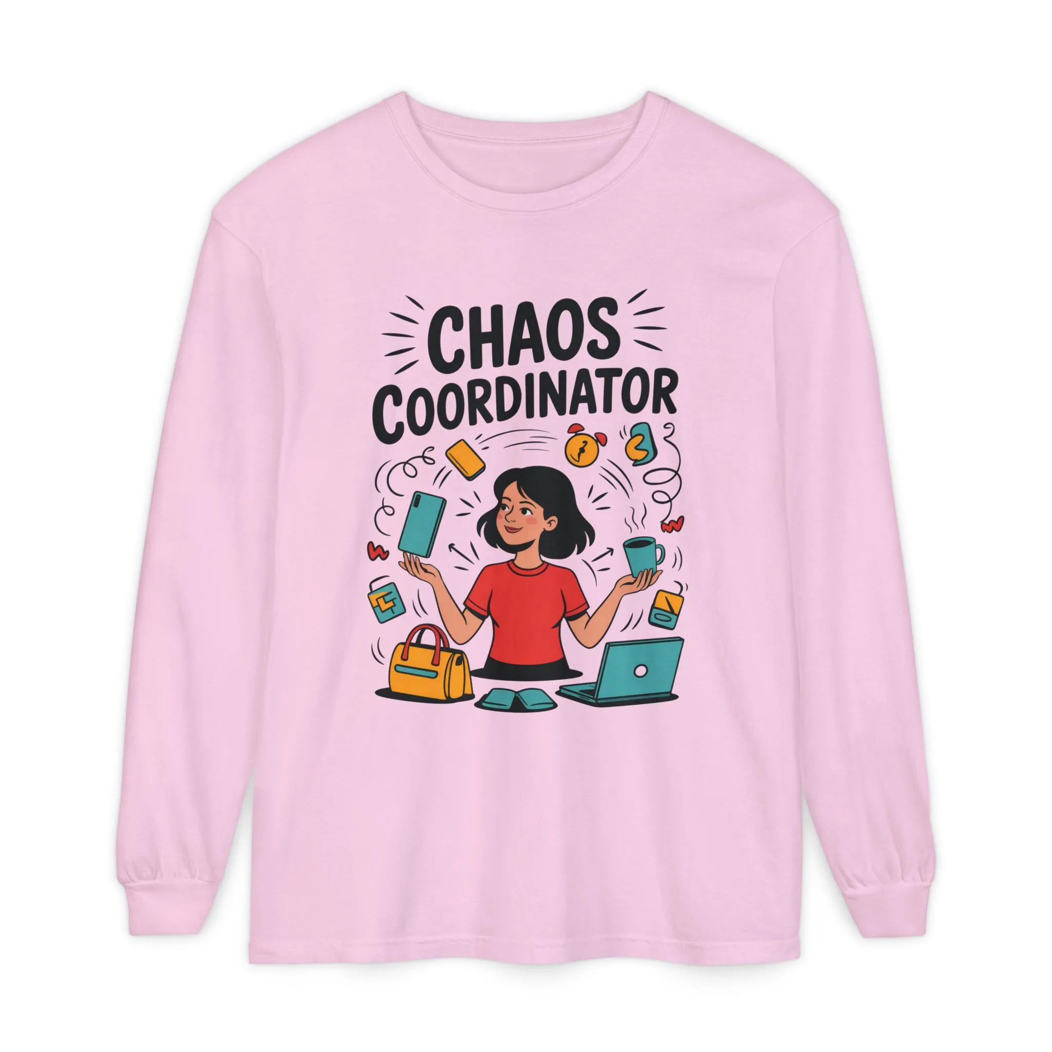 Chaos Coordinator Women's Long Sleeve, Mom Life Graphic Long Sleeve, Gift for Busy Moms, Multitasking Mom Gift, Cute Mother's Day Gift - Image 15