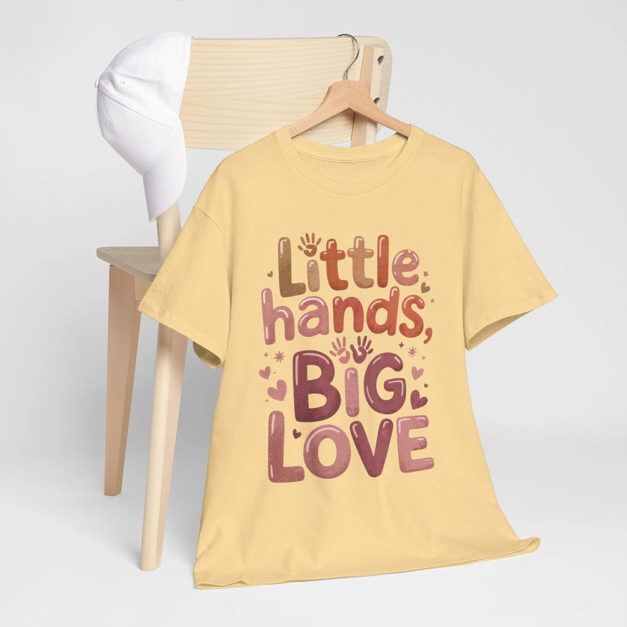 Little Hands Big Love Shirt, Cute Unisex Heavy Cotton Tee for Moms, Dads, or Teachers, Family Love Quote T-Shirt, Mother's Day Gift - Image 28