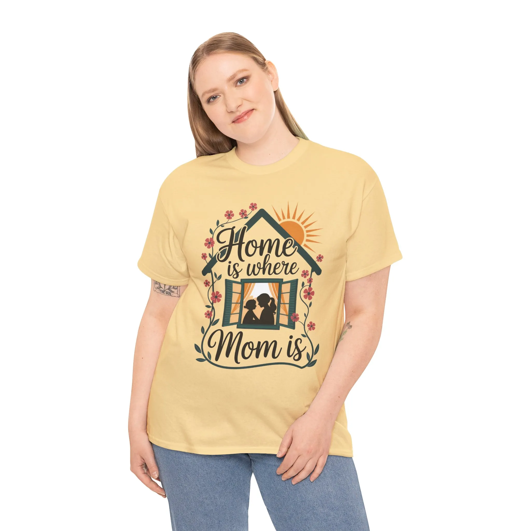 Home Is Where Mom Is T-Shirt, Mother's Day Cotton Tee, Cute Family Gift for Mom, Sentimental Mom Shirt for Her, mother's day Gift - Image 33