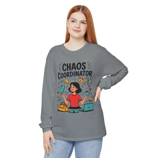 Chaos Coordinator Women's Long Sleeve, Mom Life Graphic Long Sleeve, Gift for Busy Moms, Multitasking Mom Gift, Cute Mother's Day Gift - Image 12