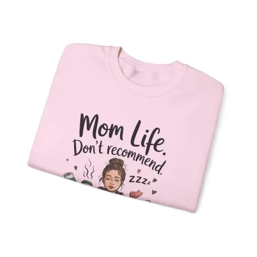 Mom Life Crewneck Sweatshirt, New Mom Gift, Cozy Everyday Wear, Funny Parent Apparel, Tired Mama Humor Tee - Image 30