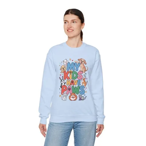 My Kids Have Paws Sweatshirt, Pet Lover Gift, Cute Animal Shirt, Cute Pet Mom Tee, Animal Parent T-Shirt, Gift for Animal Lovers - Image 48