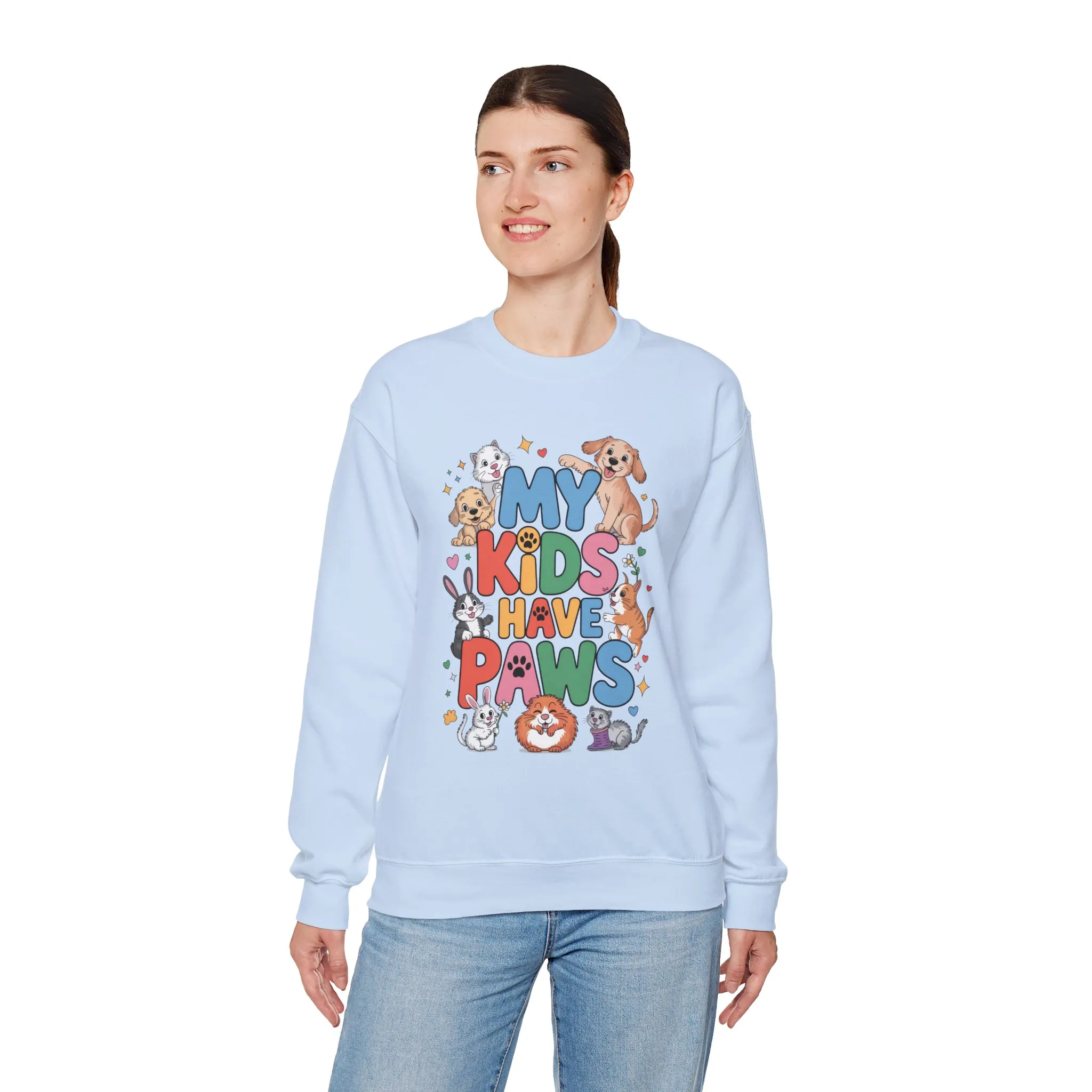 My Kids Have Paws Sweatshirt, Pet Lover Gift, Cute Animal Shirt, Cute Pet Mom Tee, Animal Parent T-Shirt, Gift for Animal Lovers - Image 48
