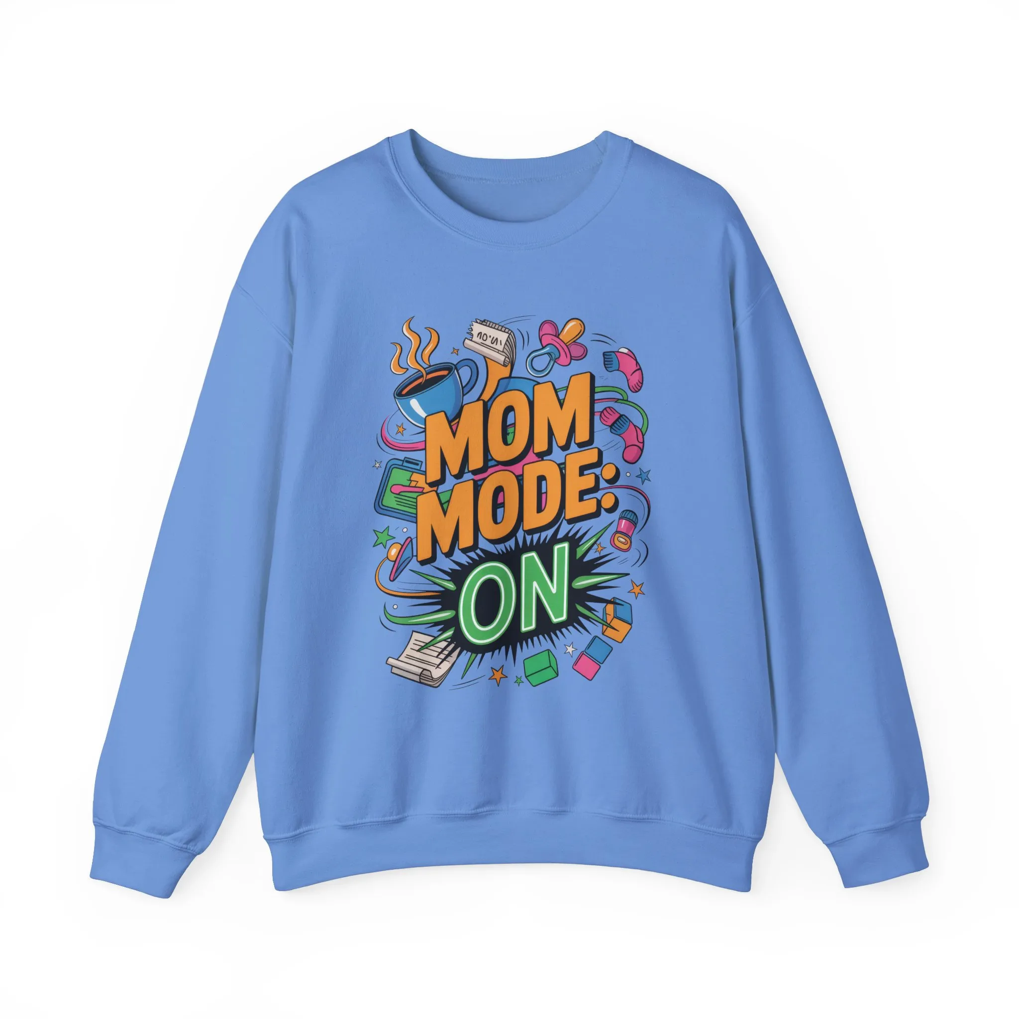 Mom Mode On Crewneck Sweatshirt, Gift for Mom, Mother's Day Humor T-Shirt, Cute Mama Life Graphic Tee, Mother's Day Gift - Image 17