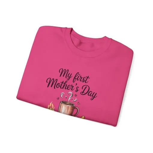 My First Mother's Day Sweatshirt, Cozy Crewneck for Moms, Gift for New Mothers, Baby Shower Tee, Snuggles & Sleepless Nights - Image 30