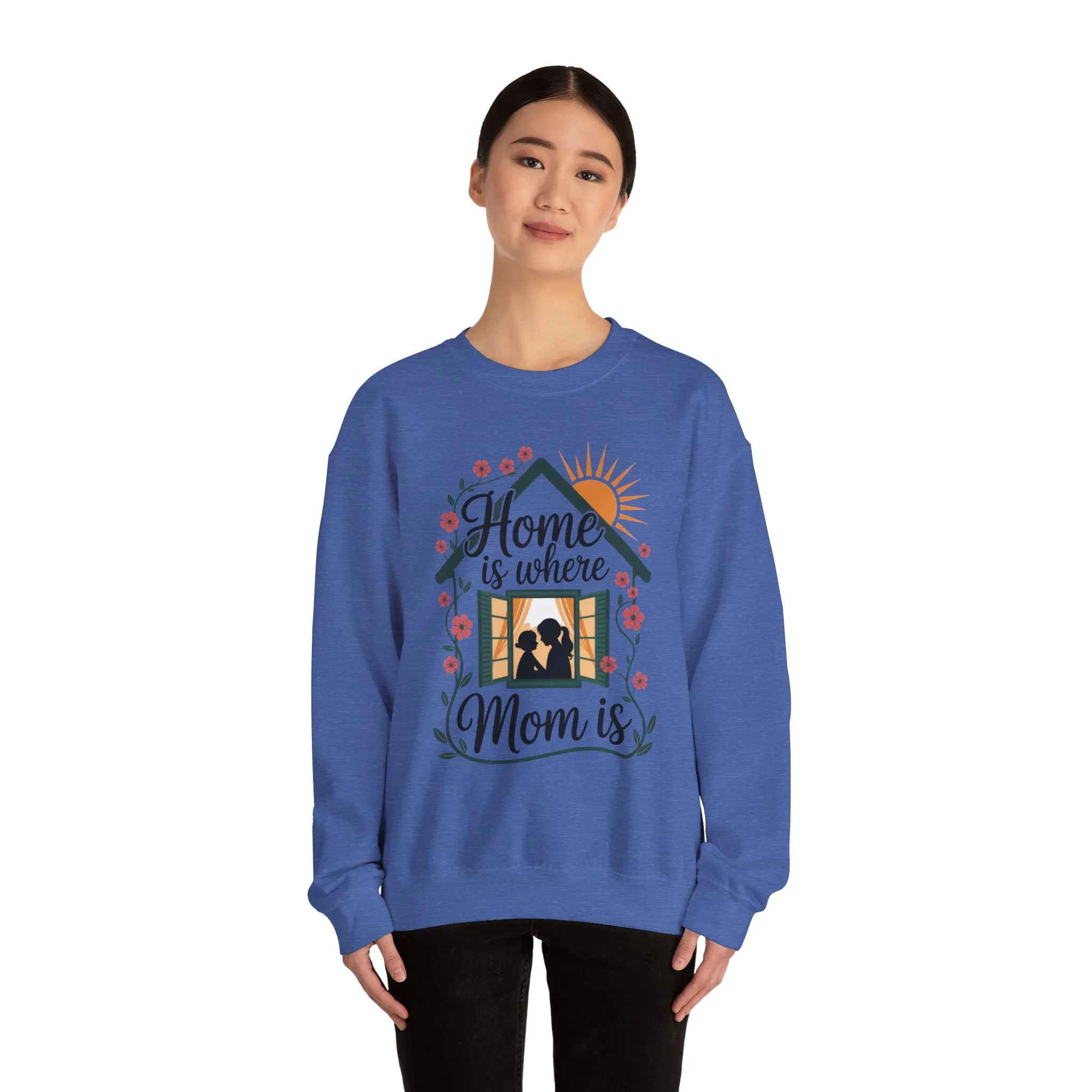 Home Is Where Mom Is Sweatshirt, Mother's Day Cotton Sweatshirt, Cute Family Gift for Mom, Sentimental Mom Gift, mother's day Gift - Image 32