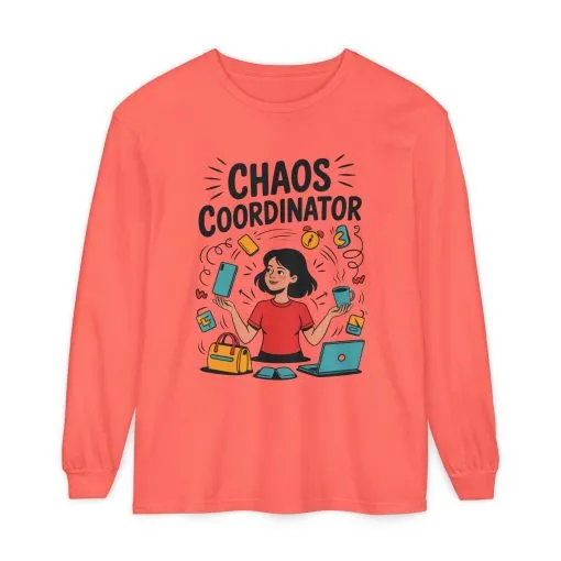 Chaos Coordinator Women's Long Sleeve, Mom Life Graphic Long Sleeve, Gift for Busy Moms, Multitasking Mom Gift, Cute Mother's Day Gift - Image 21