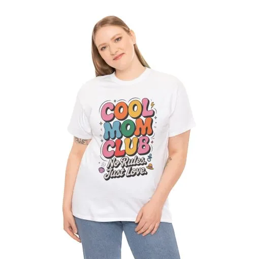 Cool Mom Club Tee, Fun Cotton T-Shirt for Moms, Mothers Day Gift, Parenting Humor Apparel, Fun Mom Shirt, No Rules Just Love Retro Style - Image 6