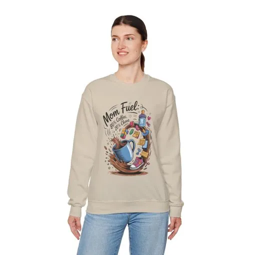 Mom Fuel Unisex Crewneck Sweatshirt, Perfect for Coffee Lovers, Gifts for Moms, Cozy Casual Wear, Funny Graphic Sweatshirt, Mother's Day - Image 16