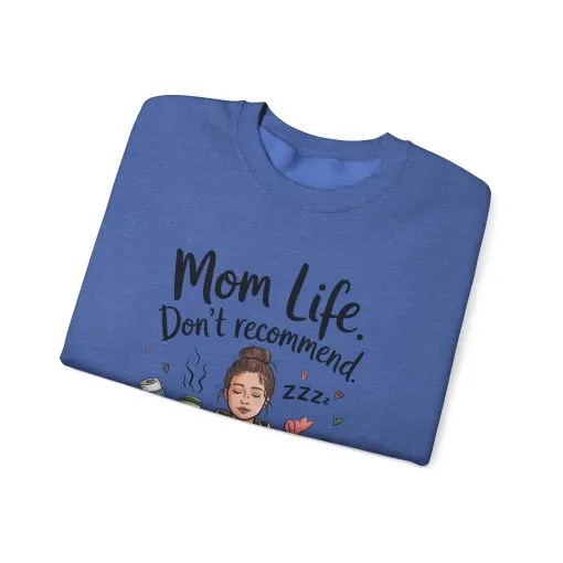 Mom Life Crewneck Sweatshirt, New Mom Gift, Cozy Everyday Wear, Funny Parent Apparel, Tired Mama Humor Tee - Image 26